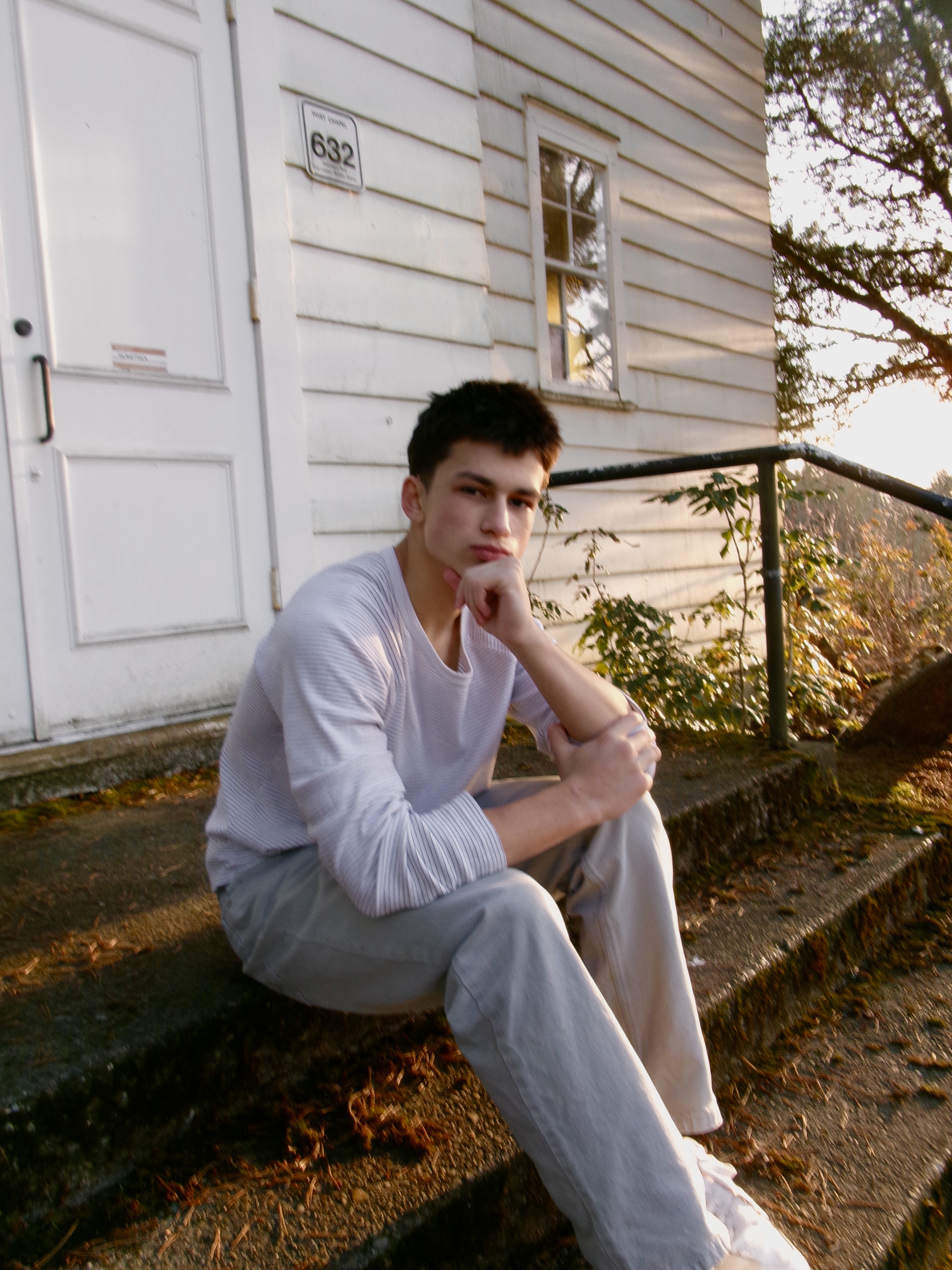Candid couple photo in soft evening light