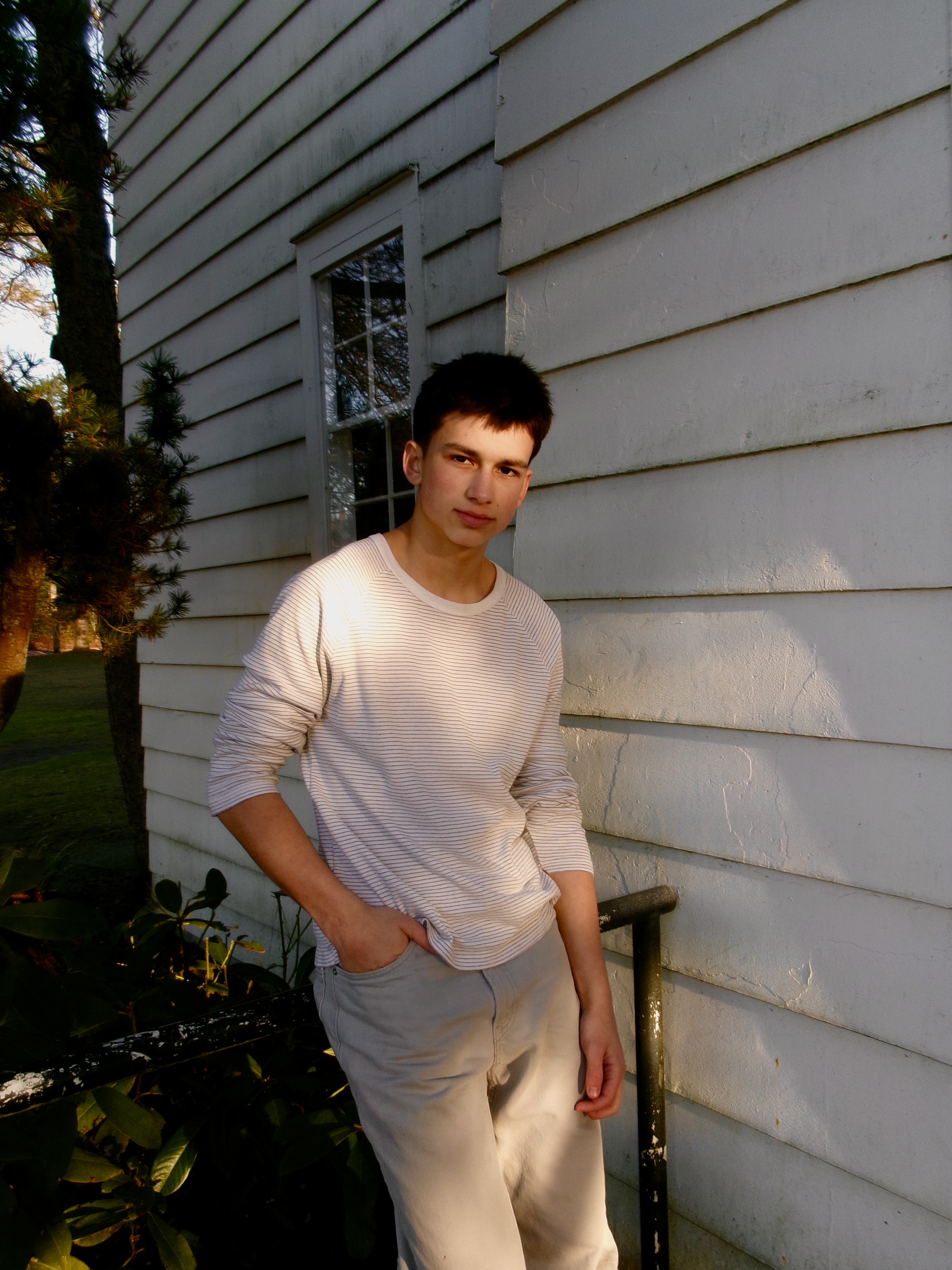 Natural outdoor portrait with soft candid expression